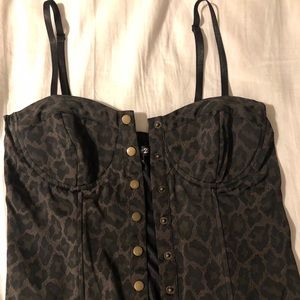 Forever 21- cheetah corset top (S)